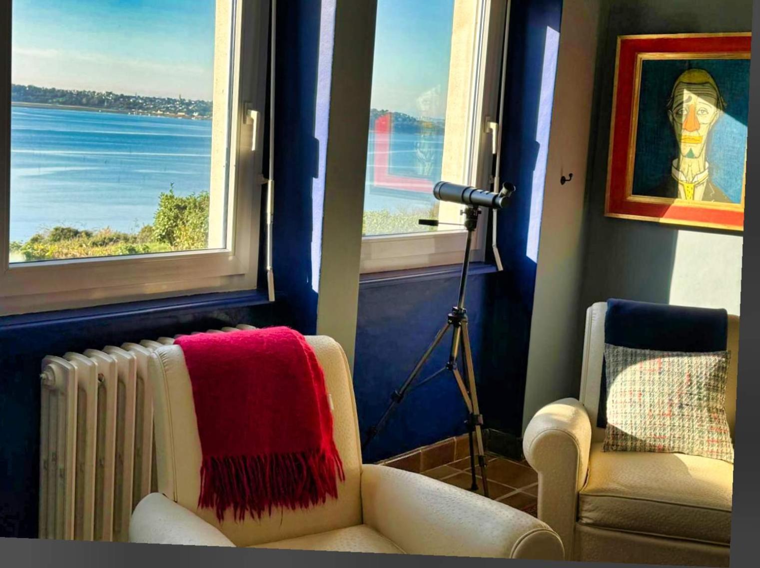 Kermartin - Maison De Famille Avec Vue Sur La Baie De Morlaix Plouézocʼh 외부 사진